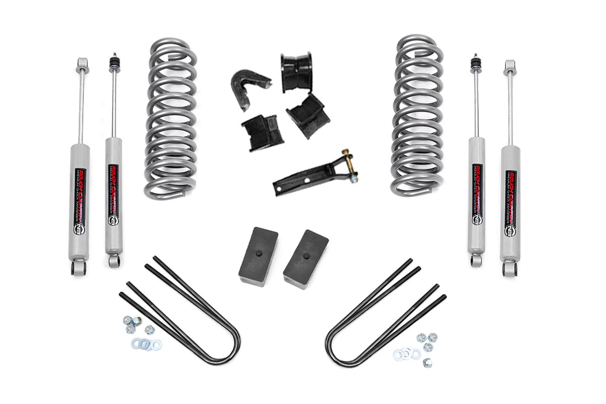 Ford F-100 Suspension Lift Kit - Front + Rear - Rough Country - 2.5 Inch Lift + N3 Shock Absorbers - '77-'79